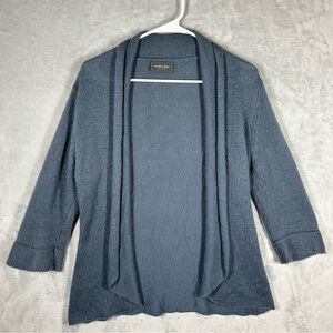 Wooden Ships Blue Knit Mohair Wool Open Front Cardigan Sweater Medium / Large